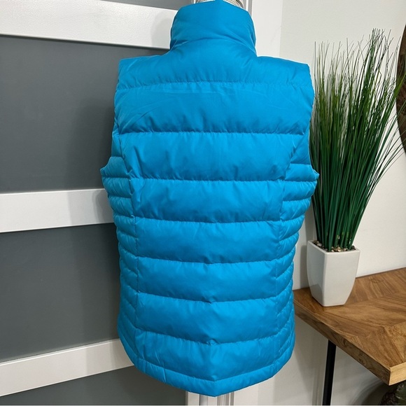 Lands End Puffer Vest SZ Large 14-16 Robins Egg Blue Full Zip Pockets READ - Picture 9 of 9